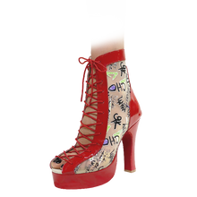 Load image into Gallery viewer, Godiva Chic
1″Platform RedSole 4″Heel
