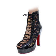 Load image into Gallery viewer, Godiva Chic
1″ Platform RedSole 4″Heel
